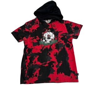 WXYZ Cotton Skull Graphic Hoodie Tee Size Large